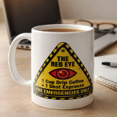 Funny Warning Caffeine Emergency Red Eye Recipe コーヒーマグカップ