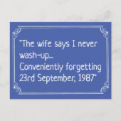 Funny Washing-Up Joke ポストカード (正面)