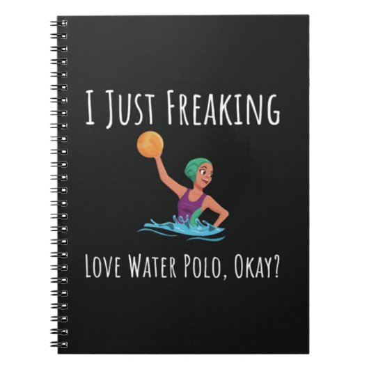 Funny Water Polo Ornaments Player Sports Pool Ball ノートブック (正面)