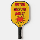 Funny Watercolor Chicken Personalized ピックルボールラケット (裏面)