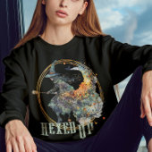 Funny Watercolor Creepy Witches Broom Halloween スウェットシャツ