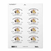 Funny Watercolor Farm Fresh Eggs | Monogram Egg Ca ラベル (フルシート)