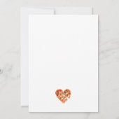Funny Watercolor Heart Pizza Love Valentine's Day シーズンカード (裏面)