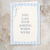 Funny Watercolor Pregnancy Announcement カード