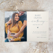 Funny Watercolor Pregnancy Announcement カード