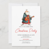 Funny Watercolor Santa Kids Christmas Invitation 招待状 (正面)