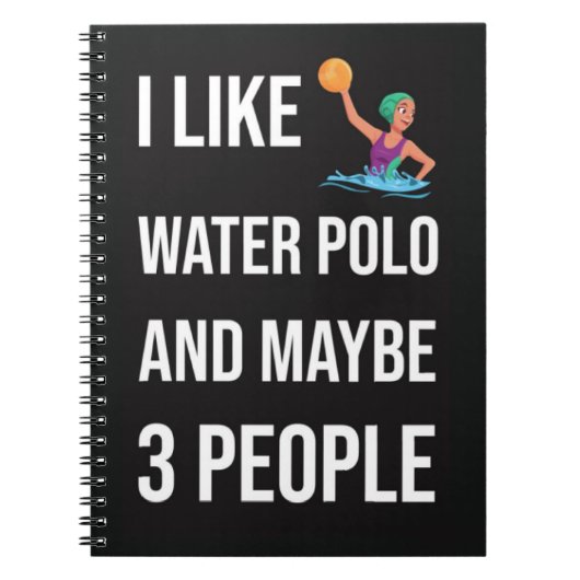 Funny Waterpolo Gifts Player Sport Humor Fan ノートブック (正面)
