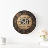 Funny We Do Not Have WiFi Rustic Farmhouse ラージ壁時計 (ホーム)