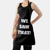 Funny “We Saw That” Santa and Jesus Design エプロン (インサイチュ)