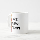 Funny “We Saw That” Santa and Jesus Design コーヒーマグカップ (正面左)