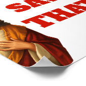 Funny “We Saw That” Santa and Jesus Design ポスター (角)