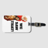 Funny “We Saw That” Santa and Jesus Design ラゲッジタグ (正面横)