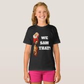 Funny “We Saw That” Santa and Jesus Design Tシャツ (正面フル)