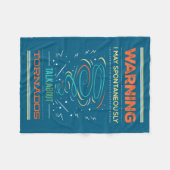 Funny Weather Man Quotes  フリースブランケット (正面(横))