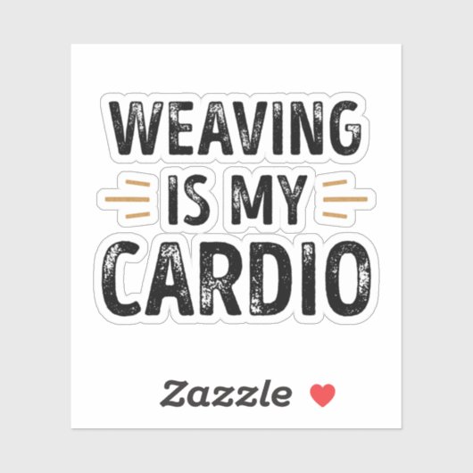 Funny Weaving is my Cardio - knitting Gift シール (シート)