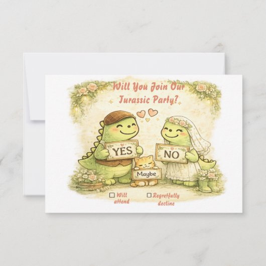 Funny Wedding 出欠カード (裏面)