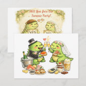 Funny Wedding 出欠カード (正面/裏面)