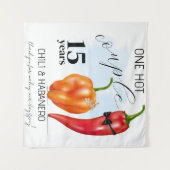 Funny Wedding Anniversary Backdrop タペストリー (正面(横))