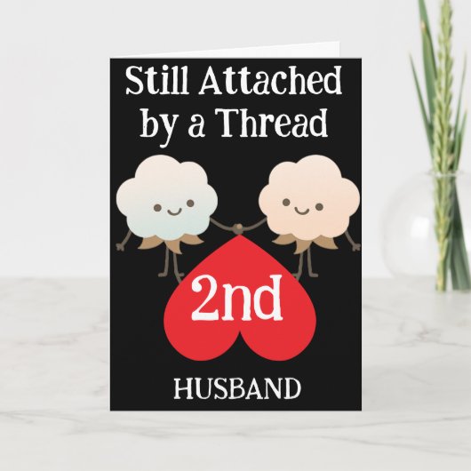 Funny Wedding Anniversary Cards for Him – Year 2 カード (正面)
