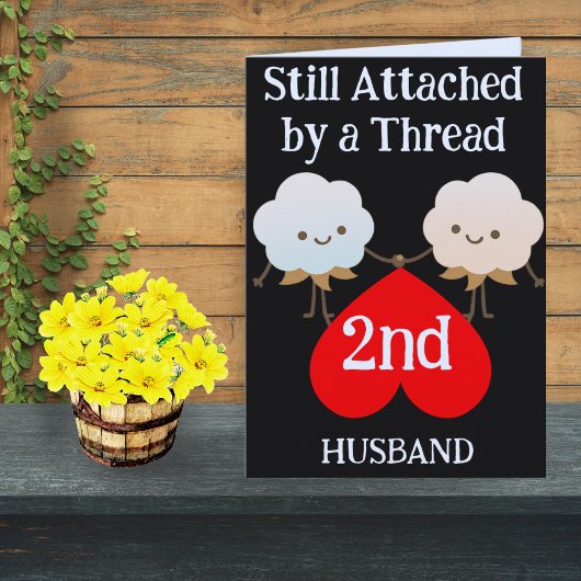 Funny Wedding Anniversary Cards for Him – Year 2 カード