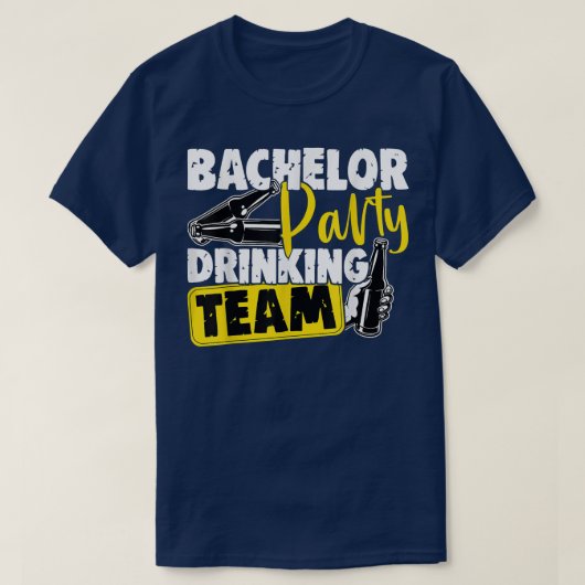 Funny wedding bachelor party grooms drinking team  tシャツ (デザイン正面)