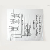 Funny Wedding Backdrop Photo Prop タペストリー (正面(横))