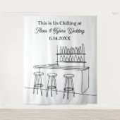 Funny Wedding Backdrop Photo Prop タペストリー (正面)