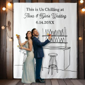 Funny Wedding Backdrop Photo Prop タペストリー