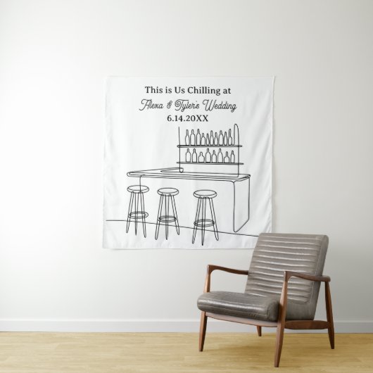 Funny Wedding Backdrop Photo Prop タペストリー (インサイチュ)