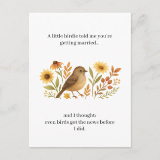 Funny Wedding Birdie Quote | Sarcastic Marriage  シーズンポストカード