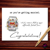 Funny Wedding Congratulations Dating Apps Failed カード