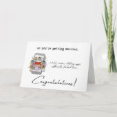 Funny Wedding Congratulations Dating Apps Failed カード (正面)