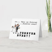 Funny Wedding Congratulations Forever Ever Joke カード (正面)