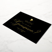 Funny Wedding Groomsman Minimalist Proposal Card 箔招待状 (回転した状態)