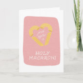 Funny Wedding Holy Macaroni Punny Congratulations  カード (正面)