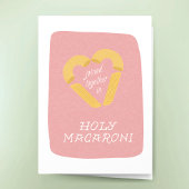 Funny Wedding Holy Macaroni Punny Congratulations  カード