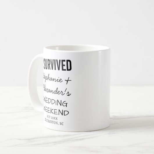 Funny Wedding Merch Custom Wedding Favor Keepsake コーヒーマグカップ (正面左)