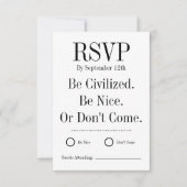 Funny Wedding RSVP Card (正面)