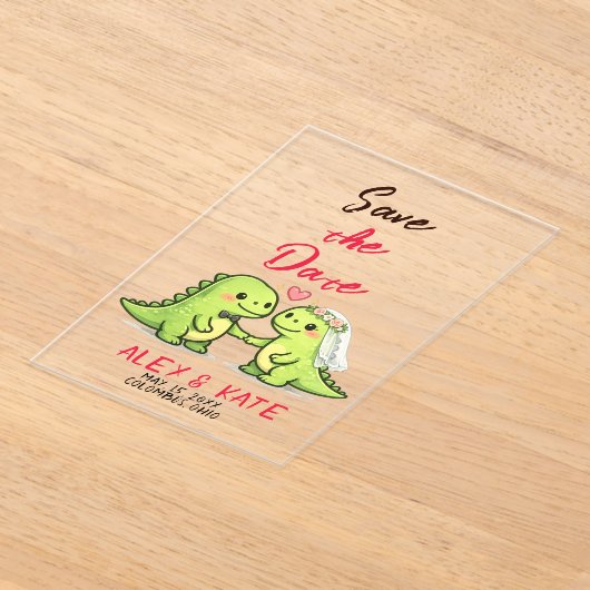 Funny Wedding Save the Date  アクリル招待状 (レイダウン)