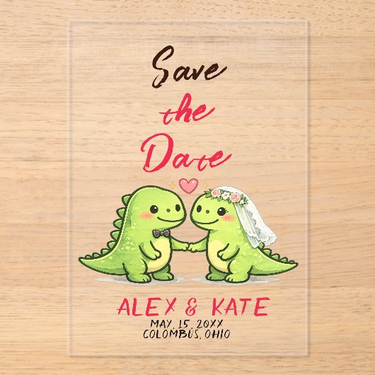 Funny Wedding Save the Date  アクリル招待状 (正面)