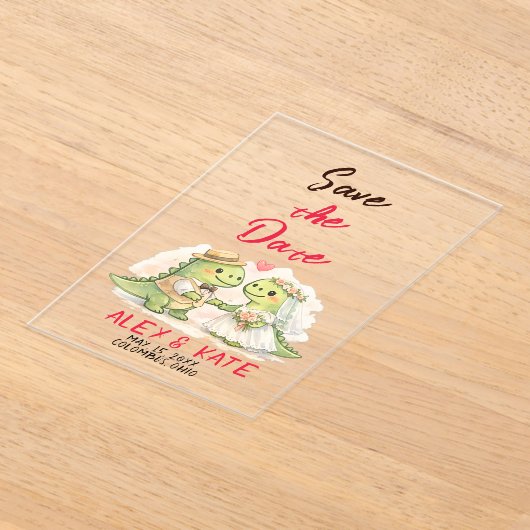 Funny Wedding Save the Date  アクリル招待状 (レイダウン)