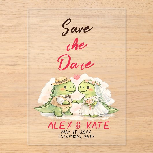 Funny Wedding Save the Date  アクリル招待状 (正面)