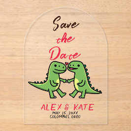 Funny Wedding Save the Date Announcement アクリル招待状