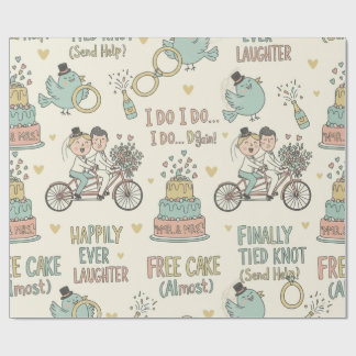 Funny wedding wrapping paper  ラッピングペーパー