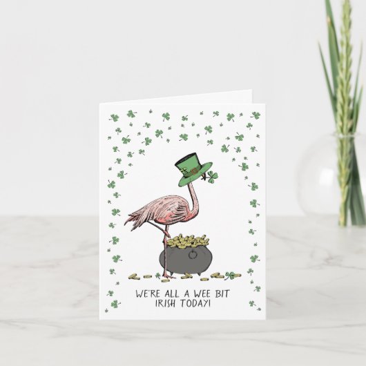 Funny Wee bit Irish St Patrick’s Day Card カード (正面)