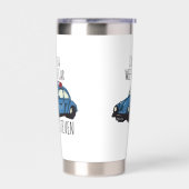 Funny Wee-Woo Car Cartoon  保温保冷タンブラー (左面)