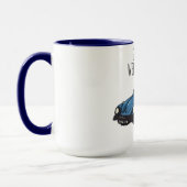 Funny Wee-Woo Car Cartoon Mug  マグカップ (左)