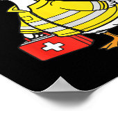 Funny Wee Woo Crew Goose Emt Paramedic Firefighter ポスター (角)