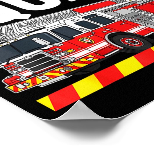 Funny Wee Woo Squad Fire Department Firefighter Fi ポスター (角)