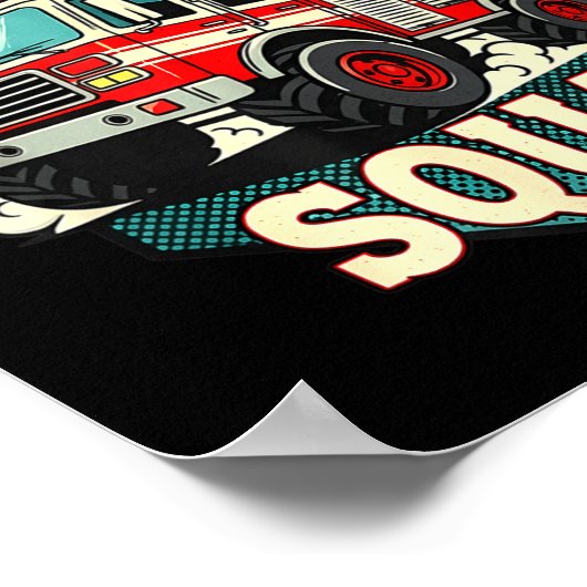 Funny Wee Woo Squad Fire Department Firefighter Fi ポスター (角)